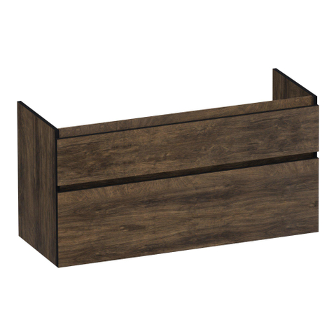 BRAUER Delight Edge meuble sous-lavabo 120 2 tiroirs softclose - sans poignée - 1 découpe pour siphon - Grove SW1198776