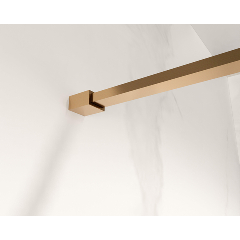 Fortifura Galeria Douche à l'italienne - 50x200cm - verre clair - Cuivre brossé SW876768
