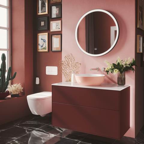 Villeroy & Boch Viconnect 2 knops bedieningsplaat - glas - Glass White (glans wit) GA40566