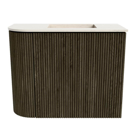 Mondiaz JOYA-DLUX 51.6cm toiletmeubel - ronding links kleur Shadow - Wastafel FAYE positie Rechts 1 kraangat kleur Meli. SW1424895