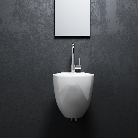 Clou Flush 6 lave-mains 27x28cm trou de robinet céramique blanc SW9335