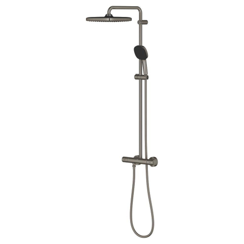 GROHE Vitalio Comfort doucheset - met thermostaat - geborsteld hard graphite (antraciet) SW1590100