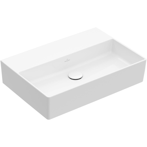 Villeroy & Boch memento 2.0 wastafel onderzijde - geslepen - 60x42cm - zonder overloop - zonder kraangat - White Alpine (glans wit) SW358425