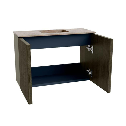 Mondiaz JOYA-DLUX 60cm toiletmeubel - kleur Shadow - Wastafel FAYE positie Midden Zonder kraangat kleur Saba. SW1425110