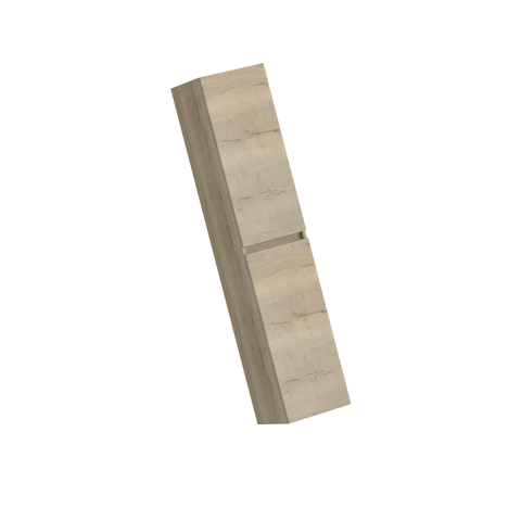 H&R Badmeubelen Hoge Kast - 35x35x170cm - 2 deuren - rechtsdraaiend - greeploos - nebraska eiken SW232838