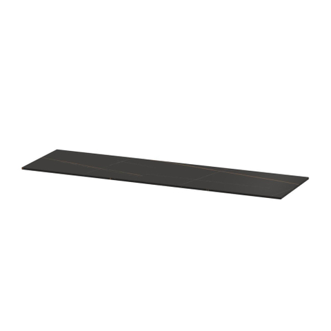 INK Plan vasque - 160x45x1cm - sans découpe - céramique Lauren noir mat SW693064
