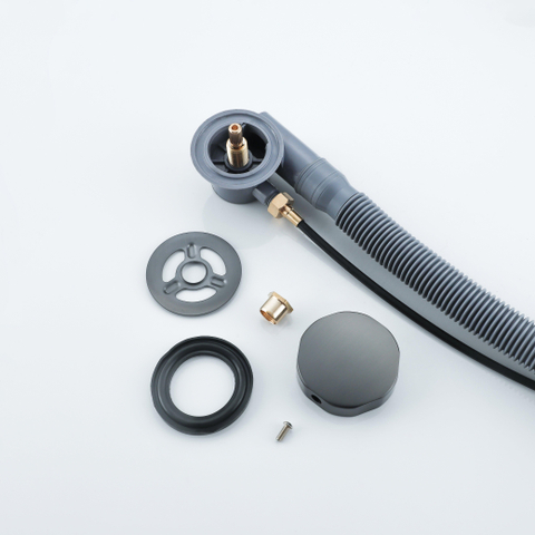 Fortifura Calvi Badafvoercombinatie - draaibediening - geschikt - voor bodemdikte 10-20mm - geborsteld gunmetal (antraciet) SW1381759