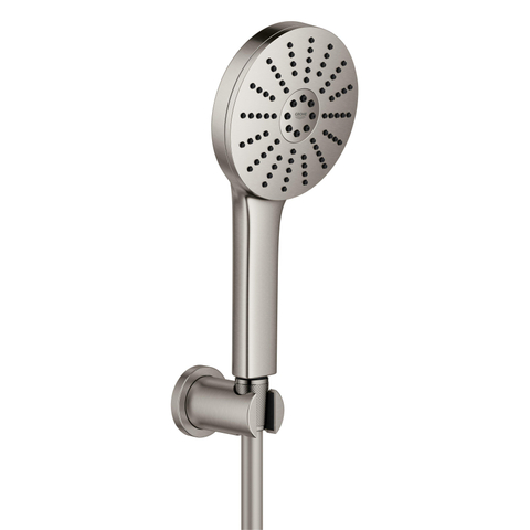 GROHE Vitalio Joy 120 badset - 175cm - 3 straalsoorten - 7 l/min - supersteel (rvs) SW1522134