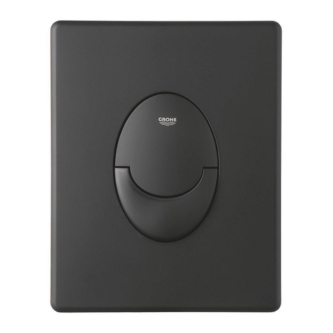 Grohe Start Bedieningsplaat - dualflush - 2 knops - verticaal - matte black (mat zwart) SW656735
