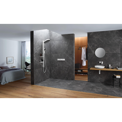 Hansgrohe Rainselect Afbouwdeel - voor inbouw douchekraan - thermostatisch - voor 2 functies - 45.6x90cm - thermostaat - mat wit SW297653