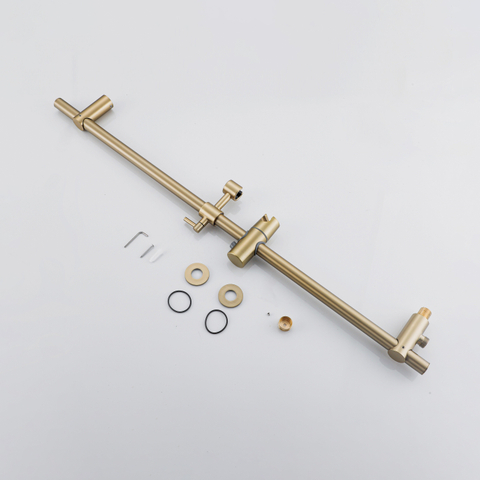 Fortifura Calvi Glijstang - 90cm - met geïntegreerde - wandaansluitbocht - geborsteld messing (goud) SW1413837