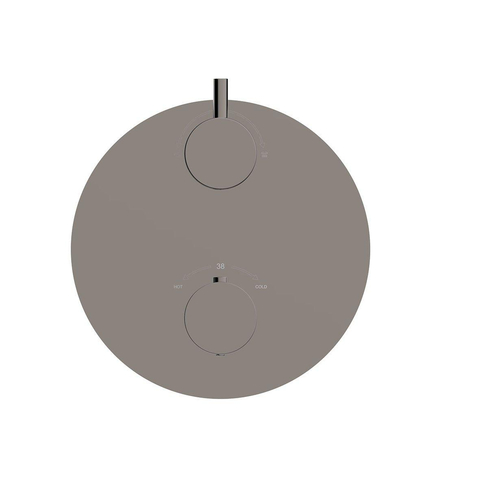 Wiesbaden Caral Ensemble de finition rond pour thermostat encastré 2 voies gunmetal PVD SW445714