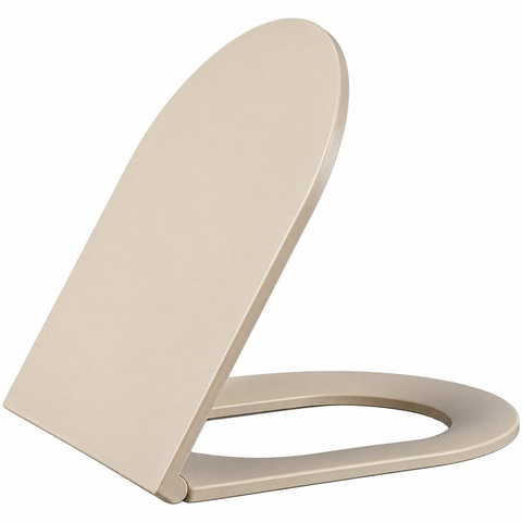 QeramiQ Dely WC suspendu – sans bride – profondeur 51,7 cm – avec abattant fin (slim) softclose – beige mat SW1030606