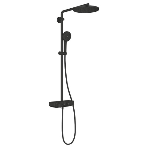 GROHE Vitalio Joy doucheset - 28cm - rond - thermostatisch - SmartControl - mat zwart SW1590070