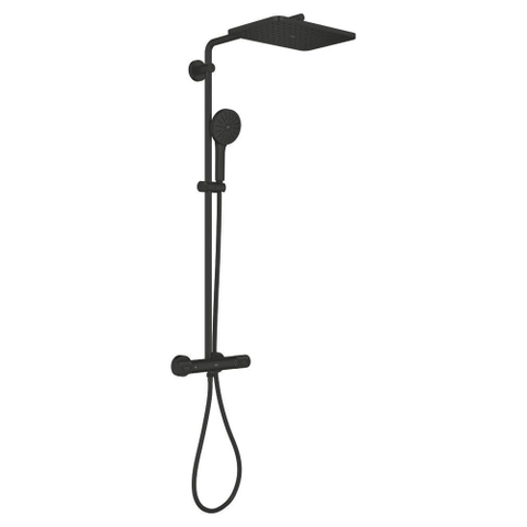 GroheVitalio Joy+douchesysteem met hoofddouche en handdouche350x230mmMat Zwart SW1590078