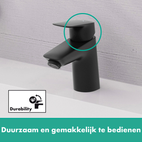 Hansgrohe Logis Mitigeur lavabo 70 - sans bonde - avec coolstart - noir mat SW918456