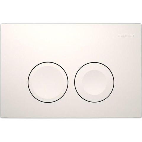 Geberit Deltabedieningsplaat Delta25 - dualflush - 24.6x16.4cm - alpien wit SW730486