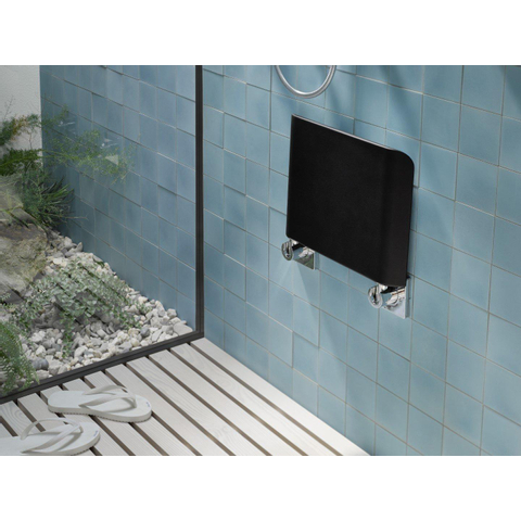 Emco System 2 klapzitje zonder rugleuning zwart/chroom SW100311