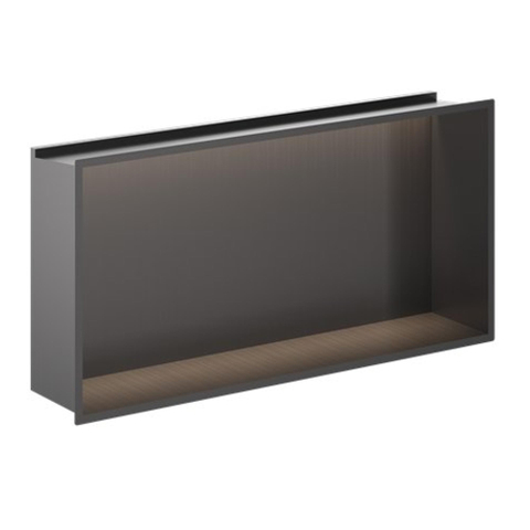 Crosswater Douche Nis - 61x30.5cm - LED-lichtstrip - slate gunmetal (antraciet) SW1176236