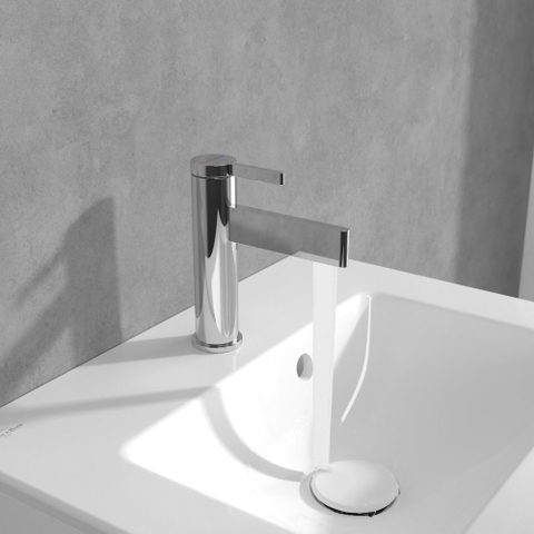 Villeroy & Boch Dawn 1 greeps wastafelkraan - zonder pop up afvoergarnituur - hoogglans chroom SW974124