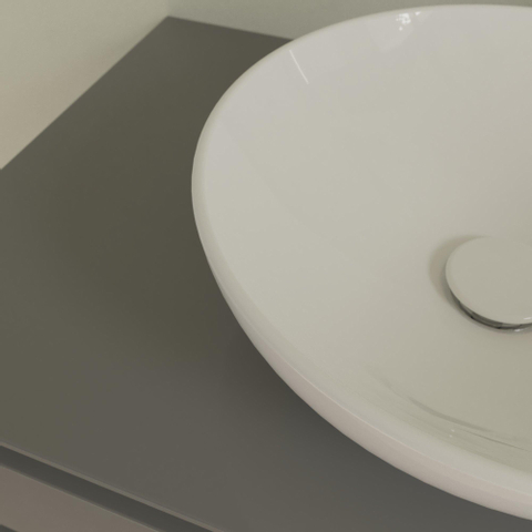 Villeroy & Boch Loop & Friends opzetwastafel - 38x38cm - zonder kraangat - zonder overloop CeramicPlus - White Alpine (glans wit) SW644159