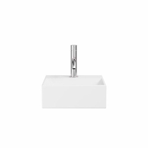 Crosswater Counter Basins Beck Cloakroom wastafel - inclusief vrije doorstroomafvoer 1TH - 300x300mm - mat wit SW927971