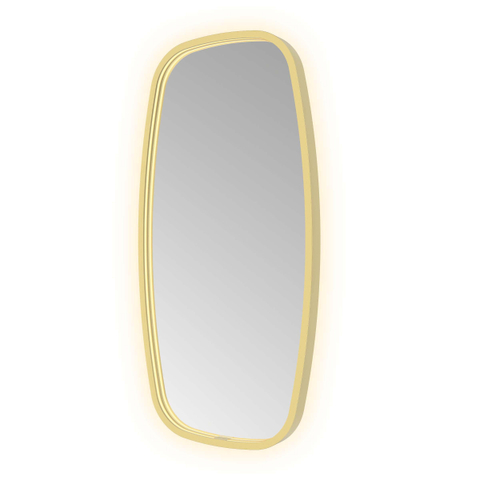 Hotbath &MORE Miroir dans un cadre en aluminium / contour incl. LED direct & indirect. chauffage de miroir. changement de couleur. dimmable. dottless. avec télécommande BBP Laiton brossé PVD SW1246845