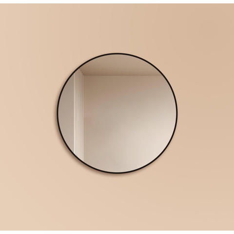 Saniclass Retro Line miroir – Ø 100 cm – Noir mat SW643426