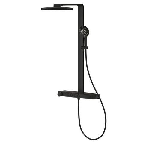 GROHE Rainshower Aqua doucheset - 36cm - rond - hoh 15cm - phantom black (zwart) SW1186037