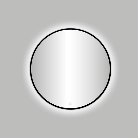 Best Design Nero miroir – rond Ø 80 cm – LED indirecte tout autour – Noir mat SW353594