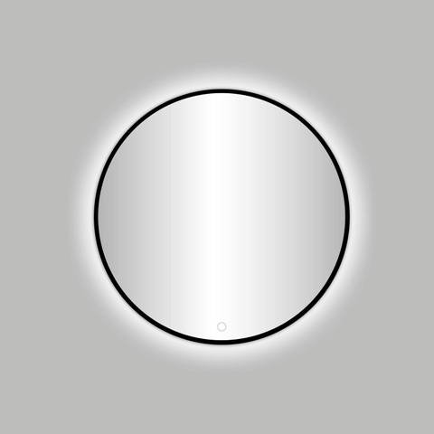 Best-Design Nero Venetië ronde spiegel zwart incl.led verlichting Ø 80 cm SW353594