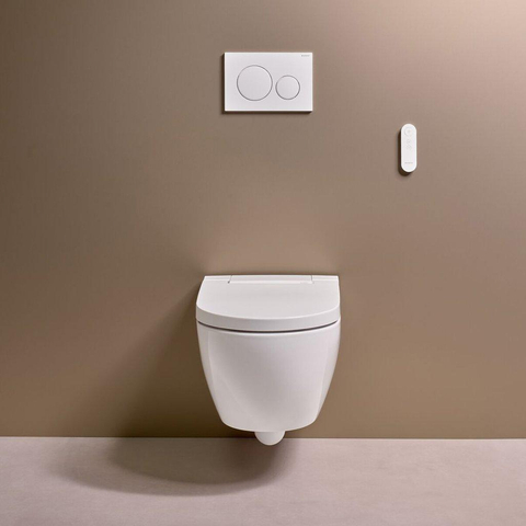 Geberit AquaClean alba douchewc - met wandcloset - diepspoel - met afstandsbediening - 37.5x56.5x40.5cm - met KeraTec - spoelrandloos - glans wit SW1026642