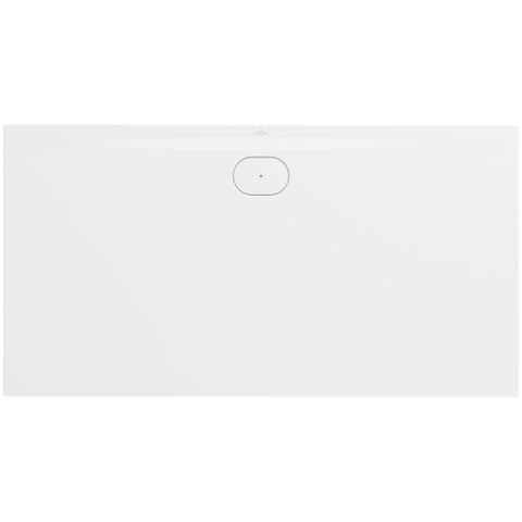 Villeroy & Boch Ecora douchebak - 170x90x3.5cm - afvoer lange zijde - stone white (wit) SW1559015