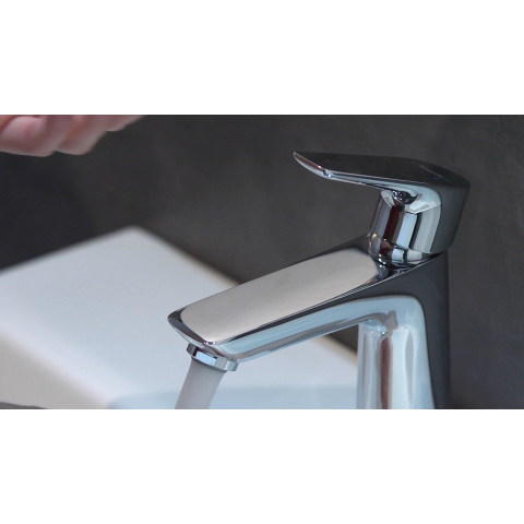 Hansgrohe Talis e 1 greeps wastafelkraan - 110 PopUp - trekwaste - hoogglans chroom SW28983
