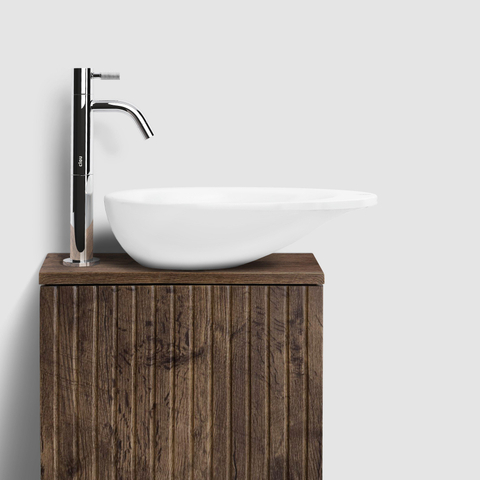 Clou First vasque à poser 36x21,8cm sans trou de robinet avec bonde Aluite Blanc mat SW9275