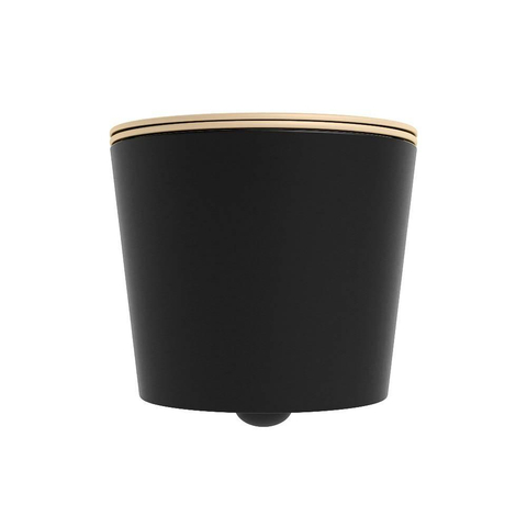 Mondiaz LAVIE hangtoilet – spoelrandloos – 36 x 53 cm – met softclose zitting – Urban (zwart), zitting Sand (beige) SW1208778