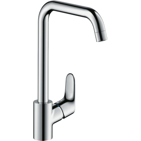 Hansgrohe Focus m41 E2 keukenkraan - met hoge - draaibare uitloop instelbaar - 110 graden - 150 graden en 360 graden - hoogglans chroom 0605548