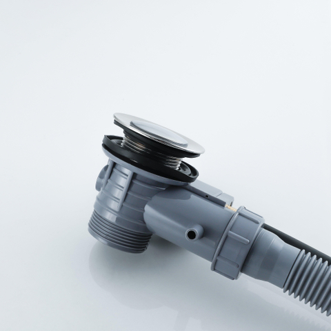 Fortifura Calvi Badafvoercombinatie - draaibediening - geschikt voor bodemdikte 10-20mm - geborsteld RVS SW1381751