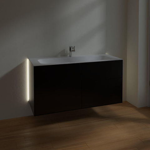 Villeroy & Boch finion wastafelonderkast - 119.6x59.1cm - 4 lades - mat zwart SW479479