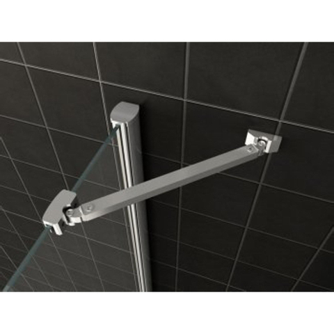 Wiesbaden Salone Cabine - met 1 draaideur - 100x100x200cm - 8mm - nano helder glas - chroom SW62379