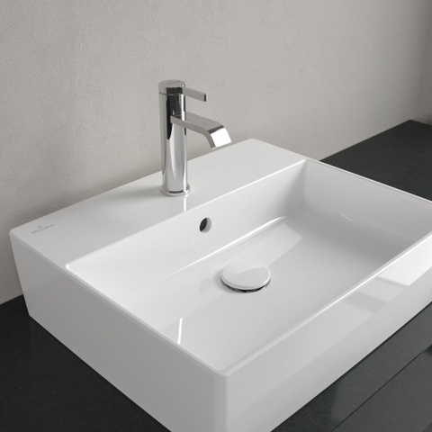 Villeroy & Boch memento 2.0 opzetwastafel - 50x42cm - met 1 kraangat - met overloop - White Alpine (glans wit) SW479653