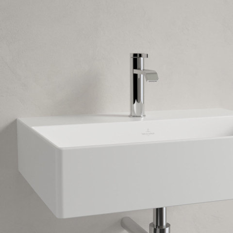 Villeroy & Boch memento 2.0 wastafel onderzijde - geslepen - 60x42cm - zonder overloop - 1 kraangat CeramicPlus - Stone White (mat wit) SW358410