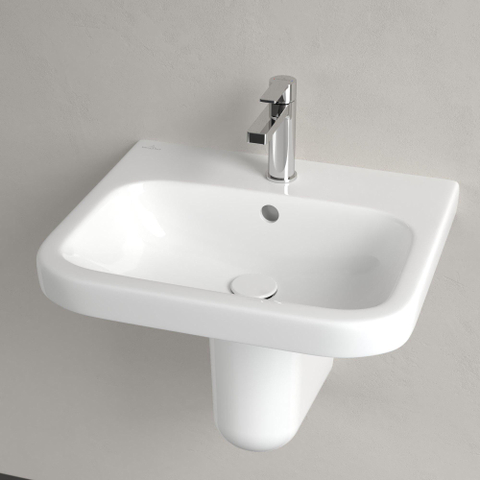 Villeroy & Boch Architectura wastafel - 55x47cm - met kraangat - met overloop cermic+ - White Alpine (glans wit) 1025259