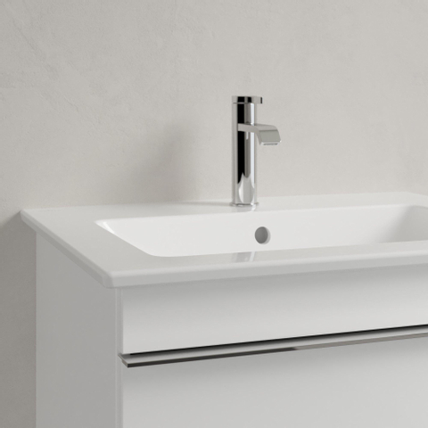 Villeroy & Boch venticello wastafel - met 1 kraangat - 65x50cm (geschikt - voor 3 kraangaten) - met overloop CeramicPlus - White Alpine (glans wit) 1025145