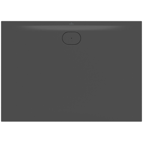 Villeroy & Boch Ecora douchebak - 140x100x3.5cm - afvoer lange zijde - anthracite (antraciet) SW1558951