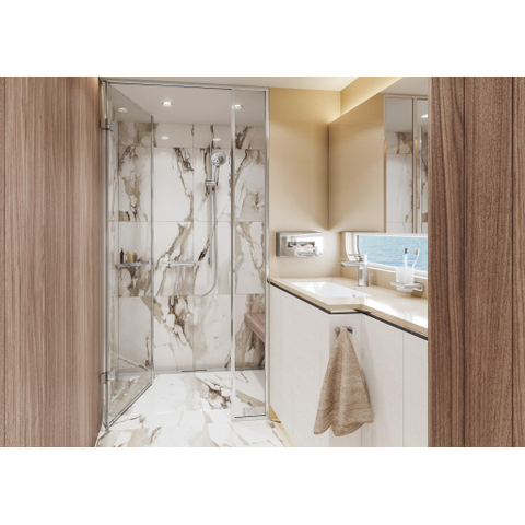 Hansgrohe AddStoris Q AddStorisdrikbeker mat - glas - met houder - hoogglans chroom SW651133