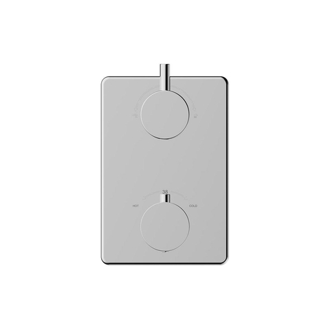 Wiesbaden Caral Ensemble de finition thermostat encastré 2 voies chrome SW62492