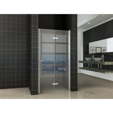 Wiesbaden Maki Nisdeur vouwbaar rechts - 90x200cm - 8mm - nano helder glas - chroom SW95431