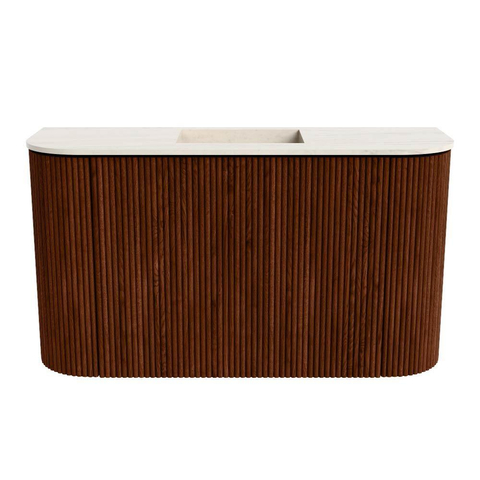 Mondiaz JOYA-DLUX 73.2cm toiletmeubel - ronding links en rechts kleur Ruby - Wastafel FAYE positie Midden Zonder kraangat kleur Meli. SW1425392