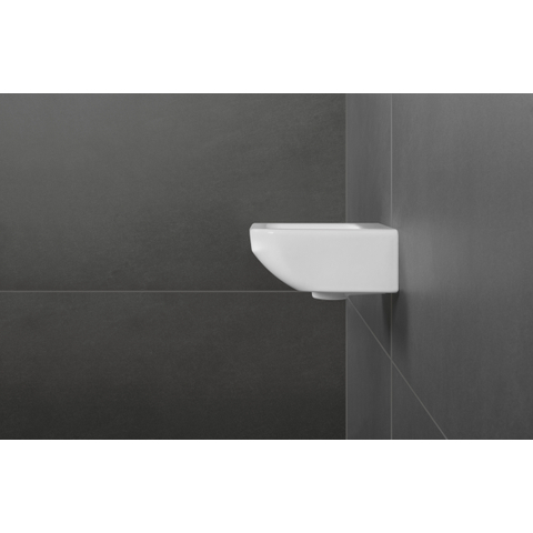 Villeroy & Boch Architectura fontein - 36x26cm - 1 kraangat rechts - met overloop ceramic - White Alpine (glans wit) SW68793